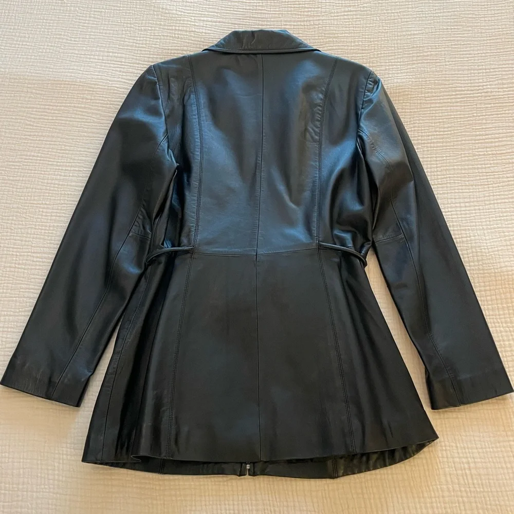 Vintage Black Leather Jacket - Picture 2 of 11